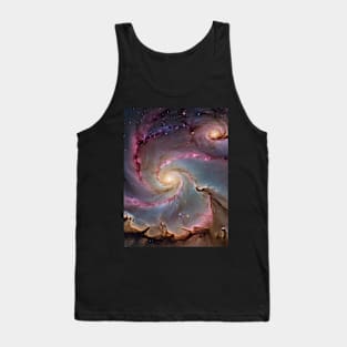 Galactic Spirals: Celestial Dance Tank Top